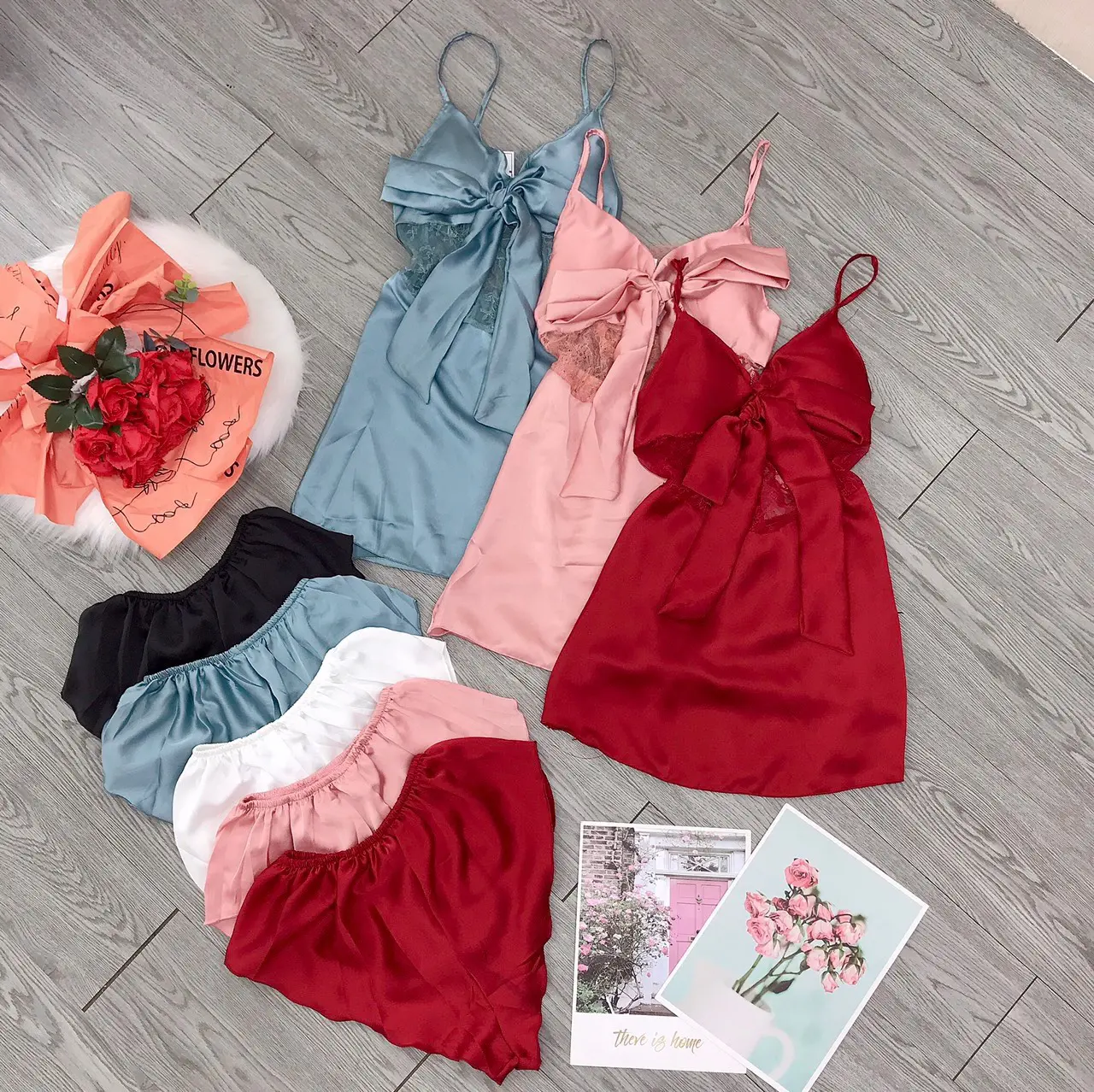 [SALE DỌN KHO] Set đầm mặc nhà COTR kèm quần