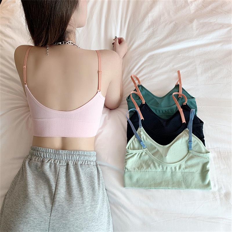 Product Introduction of Y2K Hot Girl Camisole With Chest Pad American Style Retro Cropped Top Vest Tank Top Womenswear Summer Women's Tops Sling 16