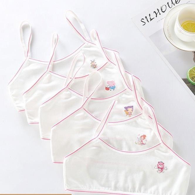 Áo lá học sinh cấp 1 cấp 2 không đệm áo ngực cho bé áo lót bé gái mới lớn từ 20-39kg