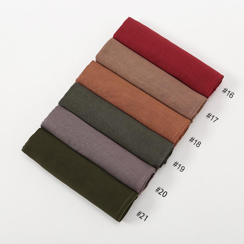 Product Introduction of Autumn and Winter New Arrival Hot Sale Popular Cotton Scarf Wide Edge Breathable Modal Solid Color Scarf for Women 7