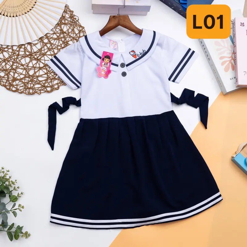 LT01- Váy Liền Thân cho bé gái cấp 1-Đồng phục học sinh 0