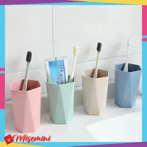Gelas Sikat Gigi Odol Gelas Kamar Mandi Cangkir Kumur Jerami Gandum COD 407
