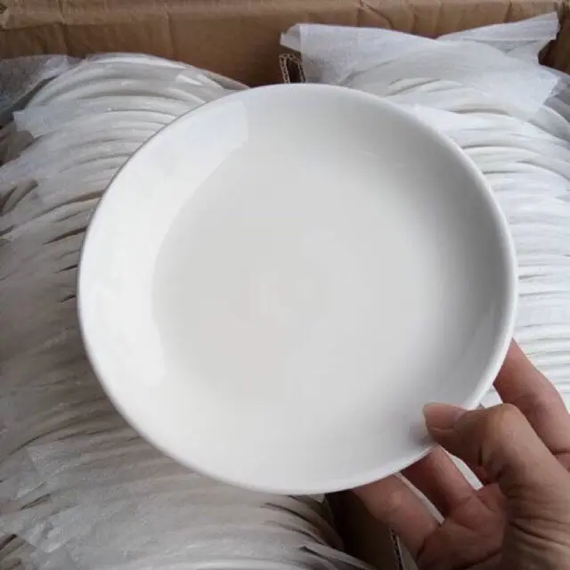 Đĩa sứ trắng sâu lòng hàng dày đẹp kích cỡ 15 đến 25cm - Lựa Chọn Thông Minh 4