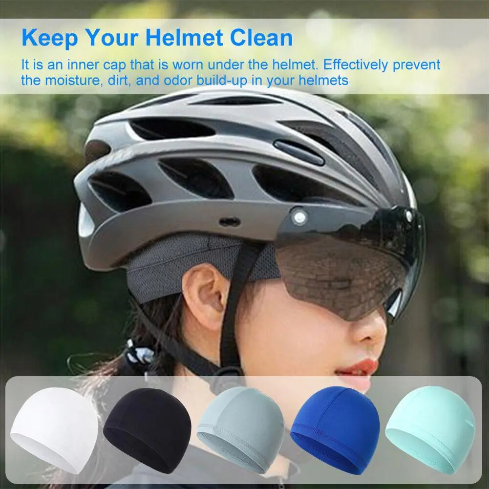 Men's Cycling Skull Cap Quick Dry Helmet Inner Cycling Unisex Cap Cap Beanie Z0M3