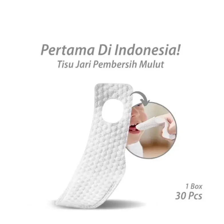 Promo isi 30 pcs Tisu jari pembersih mulut gigi gusi lidah bayi/ Kasa jari steril/ kasa pembersih mulut bayi 0
