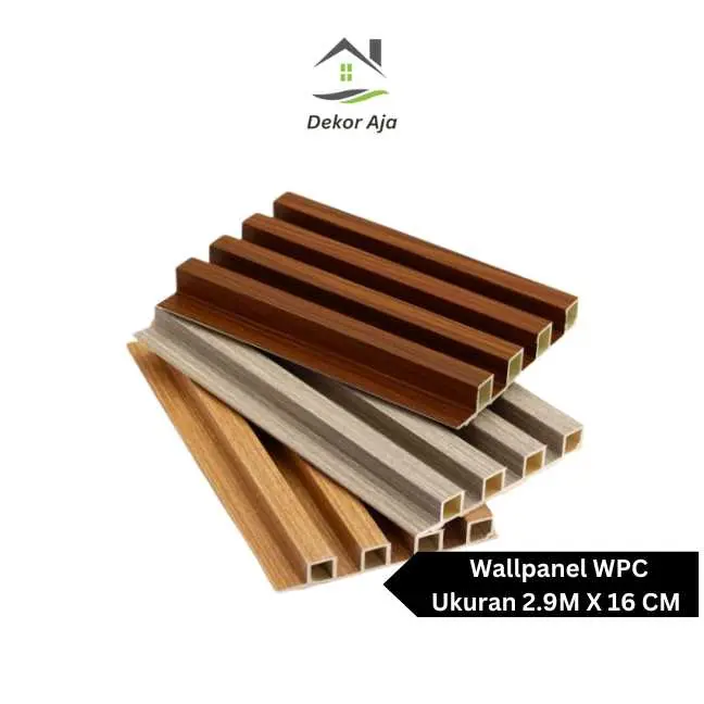 Wood Panel WPC / Wall Panel PVC / Kisi Kisi Tembok / Dinding Motif Kayu 3D WALLPANEL WPC Uk 2.9 x 16 Cm