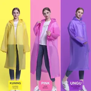 (OP) EVA RAINCOAT JAS HUJAN TEBAL KOREA PONCHO PRIA WANITA / JAS HUJAN MANTEL PVC DEWASA ANAK UNIVERSAL