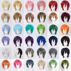WIG COSPLAY YWAILISI / ALICE BASE PENDEK COWOK / PRIA 30CM LURUS MULTI COLOUR / BANYAK WARNA (CAP SISIR) Coklat Hitam