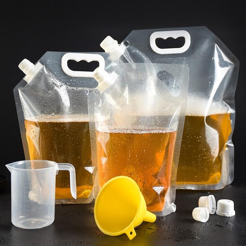 Product Introduction of 1Pc 1/1.5/2.5/5/10L Reusable Clear Drinking Bags Drinks Flasks Liquor Bag Plastic Liquor Spout Bags For Beer Heavy Duty Drinks 21