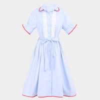 Gambar Blanka Ladies - Dress Wanita Long Contrast Lining - Biru, L dari Blanka Apparel Kota Administrasi Jakarta Utara 1 Tokopedia