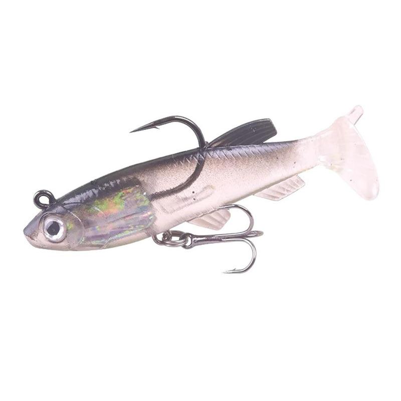 Product Introduction of T Tail Soft Bait Package Lead Fishing Bait Fake Bait Set 7 5cm 12g Bionic Double Hook Lure For B1O7 27