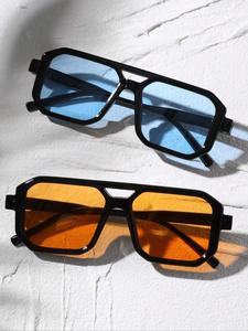 Lentes de sol unisex vintage de montura completa, lentes de sol casuales y modernos para uso diario, accesorios de moda para actividades al aire libre