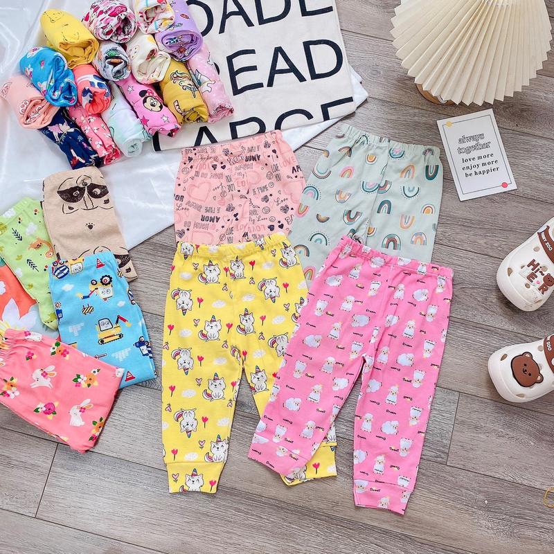 Bảng Màu Mới Quần Chục Dài Cotton Cho Bé Trai Bé Gái Từ 1-5 Tuổi 7-17kg