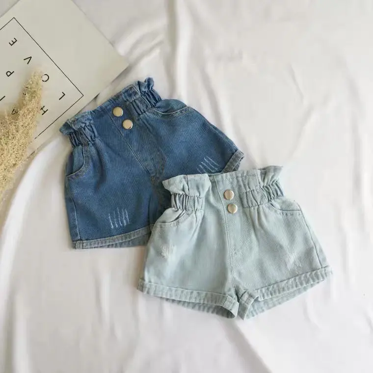 Girls' Shorts Jeans Summer High Waist Bud Baby Thin Baby Children Fashion Children Loose Hot Pants