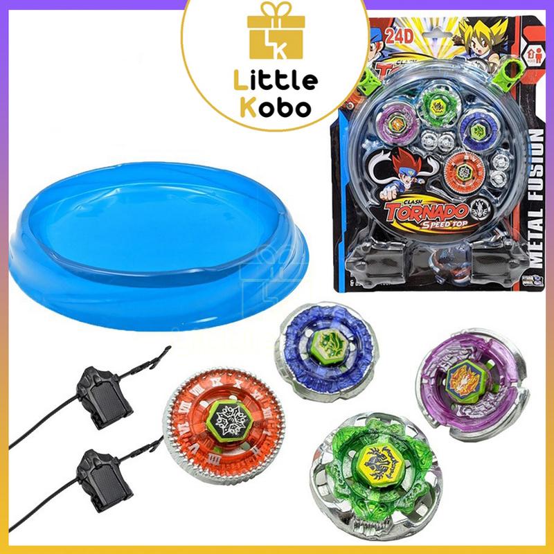 Vỉ 4 Cái Con Quay Nado 24D Kèm Mâm Chiến Thần Vô Cực Beyblade Đồ Chơi Con Xoay Xả Stress Trẻ Em