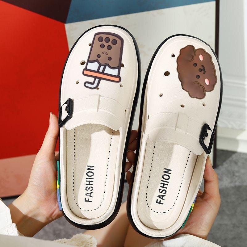 039-Giày Lỗ Bao Đầu nữ 2025 đế dày mùa hè 2 màu DéP Shoes 4