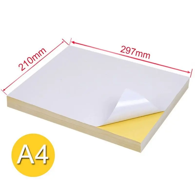 Giấy In Decal A4 Đế Vàng loại TỐT in nhãn, logo, bill, mã vạch, cà số xe khung máy, làm tranh cát
