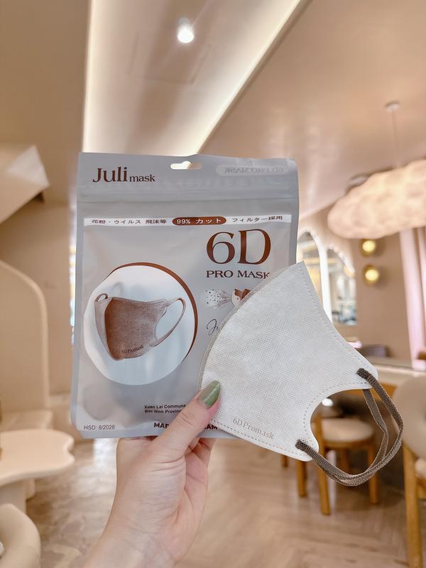 Mua 200 chiếc -Tặng 20 chiếc Combo 100 - 200 chiếc khẩu trang 6D JULI Pro Mask 3 lớp Thời Trang mỏng nhẹ
