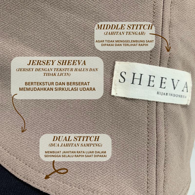 𝐒𝐇𝐄𝐄𝐕𝐀 - CELIA M | BERGO SOFTPAD JILBAB INSTAN SIZE M JERSEY SHEEVA HIJAB PREMIUM Simple Muslim Kerudung Khimar Wanita 1