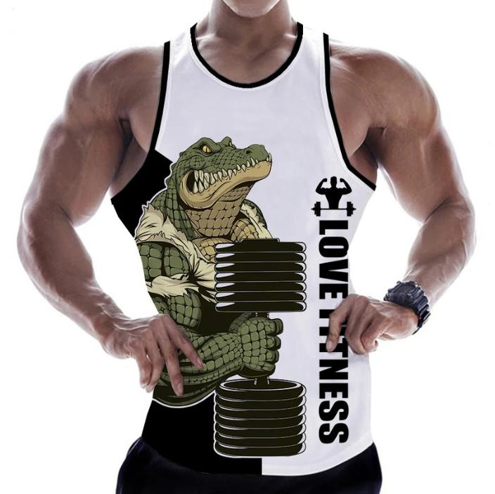 Product Introduction of 2025 New Animal Rottweiler Love Fitness 3D Printed Tank Tops Men's Sleeveless Vest Harajuku Streetwear Gym Bodybuilding Clothing 5