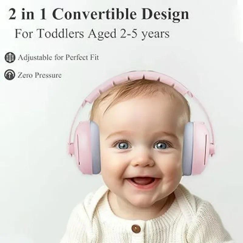 Product Introduction of Baby Earmuff Adjustable Noise Reduction Headphones 2-in-1 Convertible Ear Protection Outdoor Sleep Airplane Anti-noise Earmuffs 2