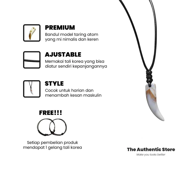PAKET 3 GELANG DAN 2 KALUNG Kalung Black Jade dan Kalung Taring Putih Tali Korea PLUS Paket Gelang Jangkar premium isi 3 gelang GELANG JANGKAR, GELANG RANGKAP, GELANG SIMPLE PARACORD 2