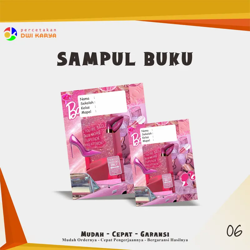 Sampul Buku Tema Barbie (2) Uk 21x16 Cm Bisa Request Ukuran 6