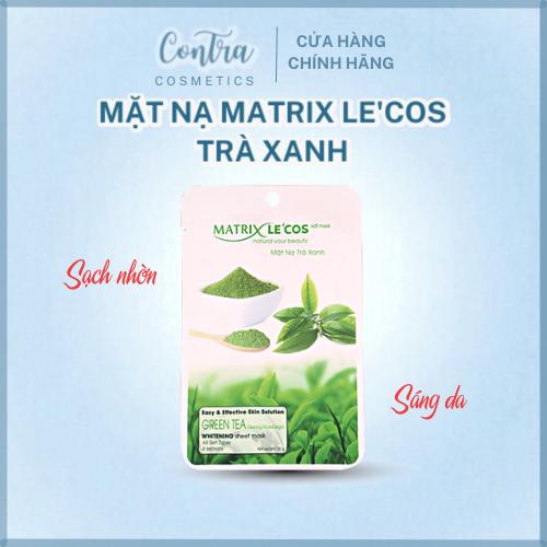Mặt nạ giấy Trà Xanh dưỡng ẩm Matrix Lecos - Hộp 20 gói Skincare Dưỡng Ẩm Da Mask Làm Đẹp Da Đắp Mặt Dưỡng Da Mặt Cosmetics Dưỡng Trắng Da mask  sheet