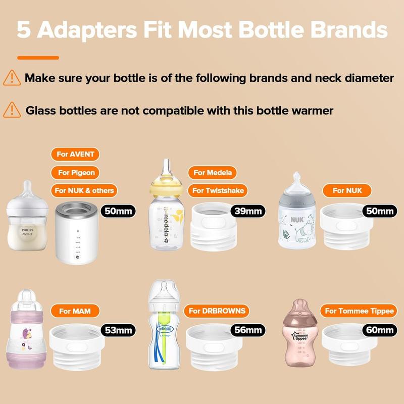 Product Introduction of LOCAL SHIPPING Universal Baby Milk Bottle Warmer Wireless Milk Heater Heating Breastmilk Thermostat Warm Infant Feeding Bottles Travel Chargeable Portable 3
