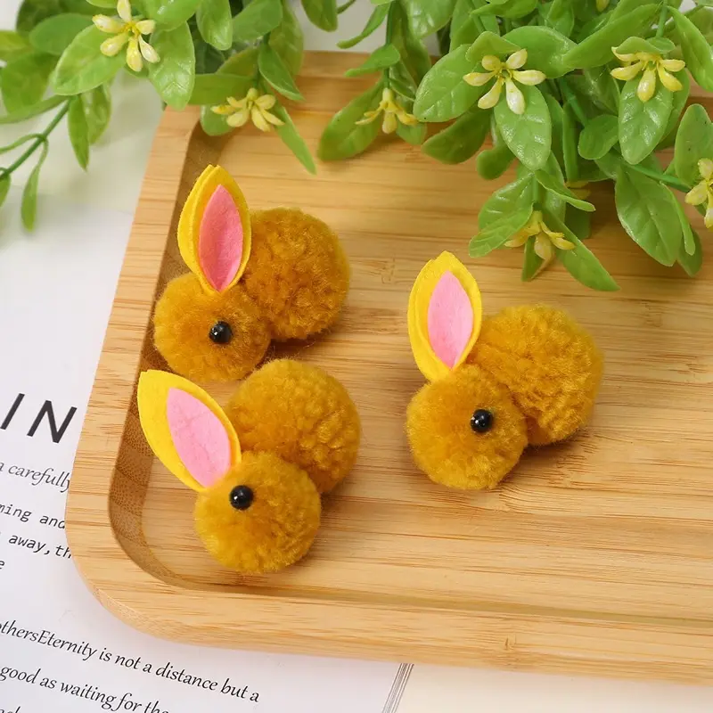 [Hàng sẵn hỏa tốc] [ ship hỏa tốc 2h] Gấu bông mini thỏ ngọc 5,5cm làm phụ kiện handmade, tóc 4