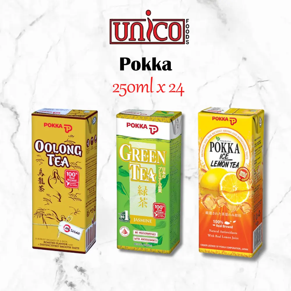 [UNICOFOODS] POKKA Jasmine Green Tea / Ice Lemon Tea / Oolong Tea (250ML)