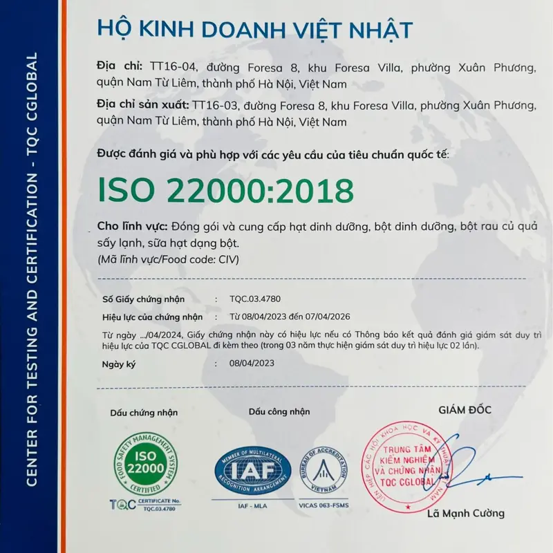 [Combo] 2 Sữa Hạt Organic Protein Tặng Cacao Organic - Việt Nhật Nutrition 3