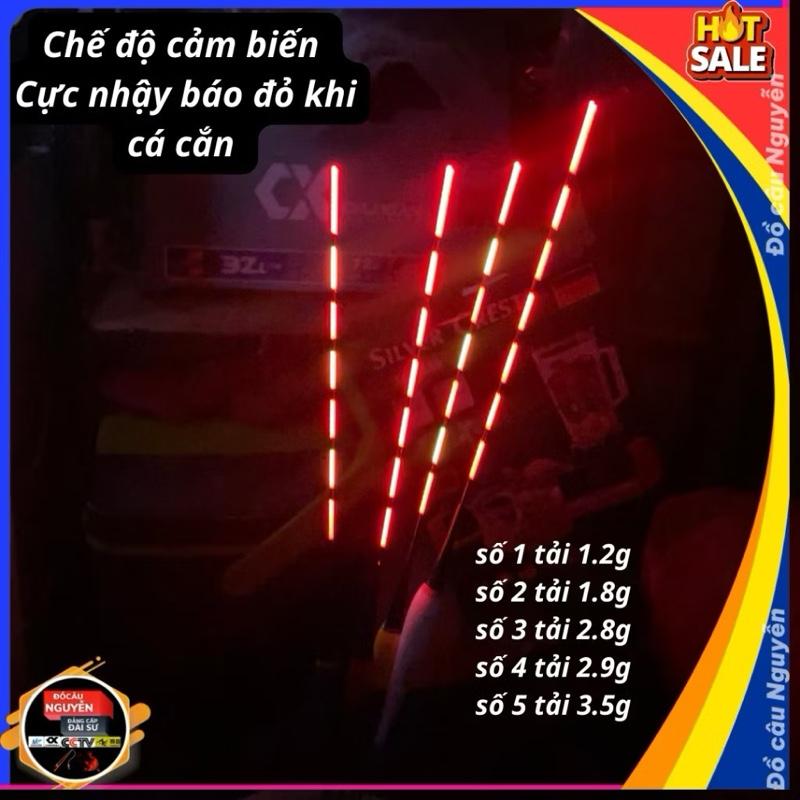 Phao đêm câu cá Giá Rẻ , phao sáng câu đài không cảm biến 5 vạch tặng pin tải chì <2.2G ngẫu nhiên 1