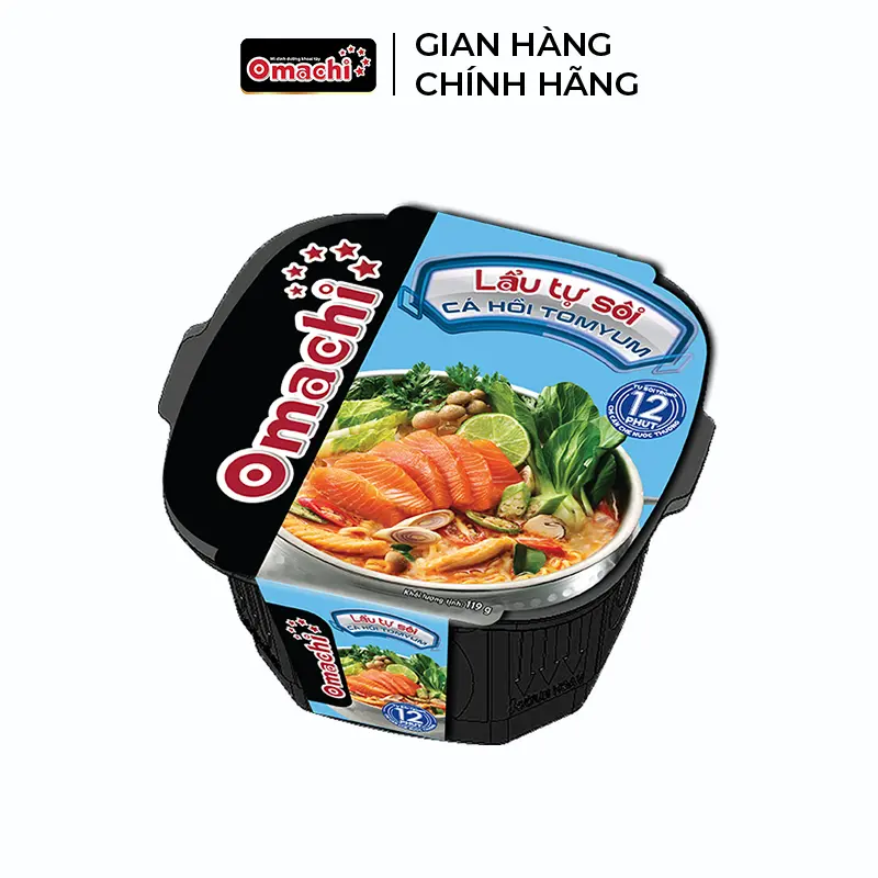 Omachi lẩu tự sôi cá hồi tomyum 119gr 3