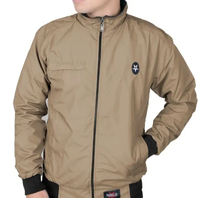 Jaket Motor Taslan Waterproof Pria  Original REBEL ID Jaket Parasut Tebal  Casual Nyaman -GIBRANSTORE Distro Keren  Cowok Bomber 1