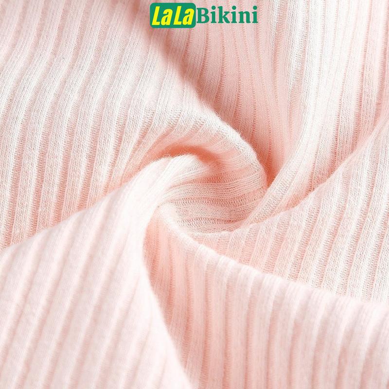 COMBO 5 Quần lót nữ cotton gân tăm phối viền đen đính nơ xinh chip kháng khuẩn thoáng mát Women 7