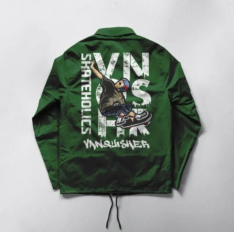 COACH jacket skateholic/jaket windbreaker terbaru pria wanita real pict 3 varian warna COD seluruh indonesia Jaket Kancing Panjang Parasut Printing Waterproof Tebal Keren 0