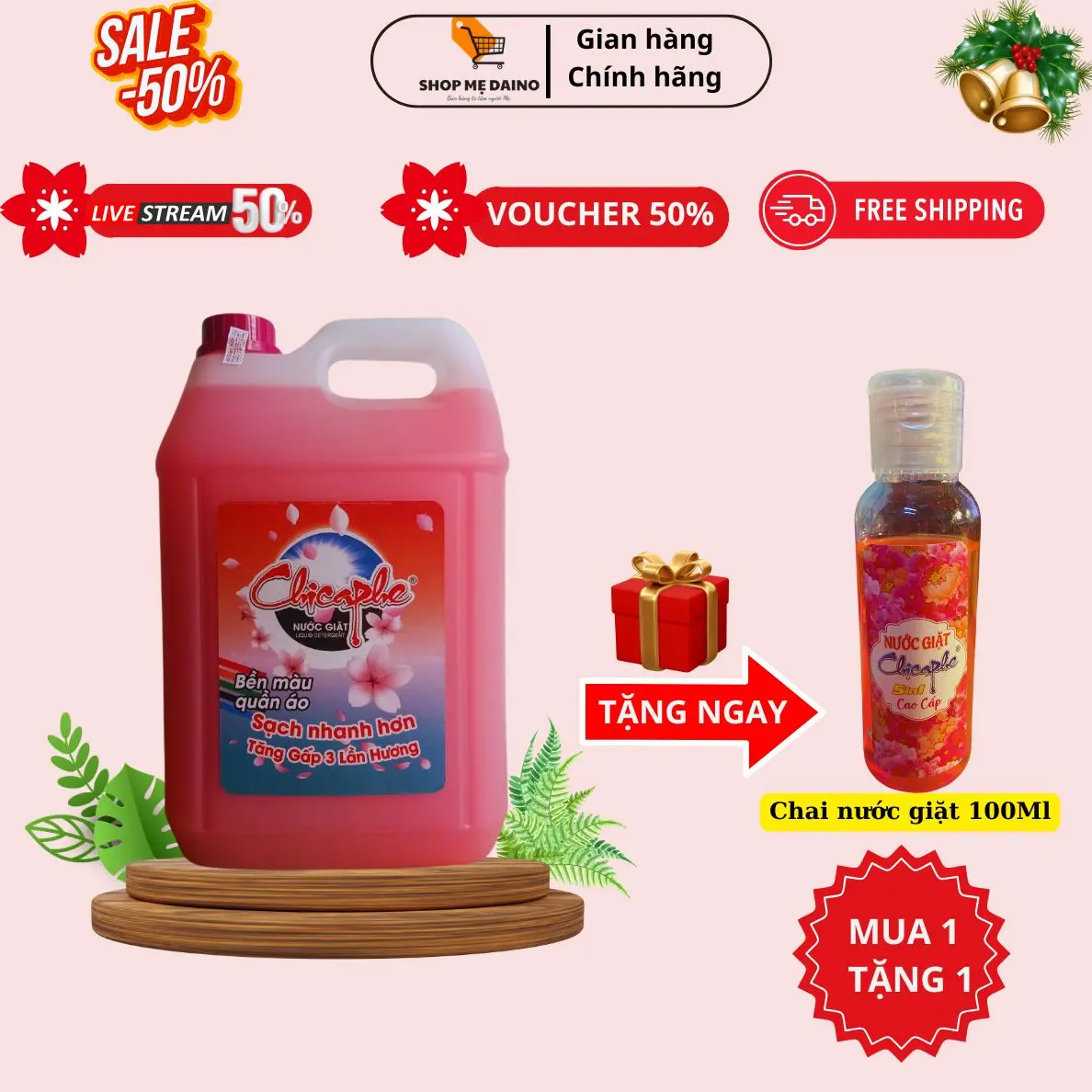 Nước giặt xả cho tiệm giặt là Chicaphe can 10Kg hương comfo đặc, thơm lâu, sạch sâu - Shop mẹ Daino Làm Sạch viên  giặt