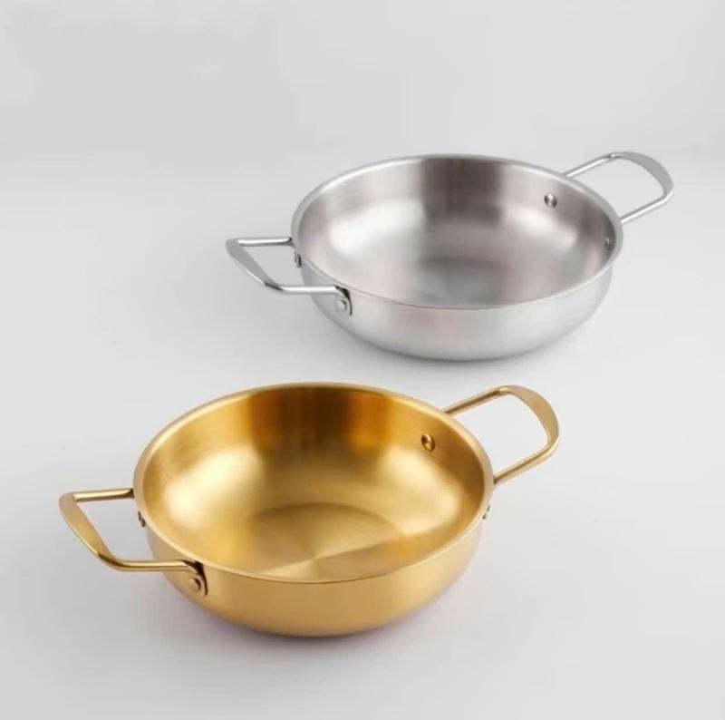 ( combo 2 ) Nồi Mì Cay, Soup- Nồi Nấu Ăn MINI Bằng Thép Không Gỉ Phong Cách Hàn quốc 20CM