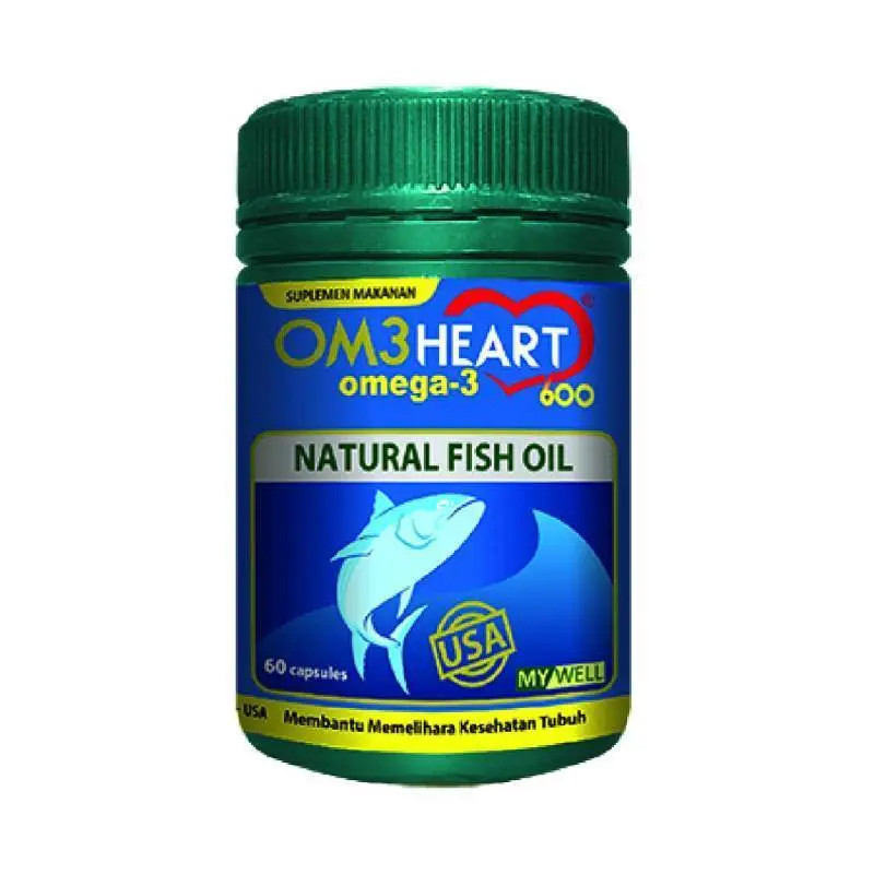 OM3HEART OMEGA 3 NATURAL FISH OIL OMEGA 3 - ISI 60 Capsules Sudah BPOM