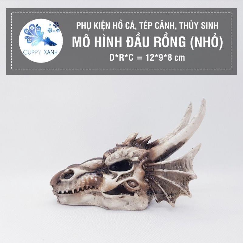 Đồ trang trí đầu lâu rồng trang trí bể cá lóc , hồ thủy sinh 5