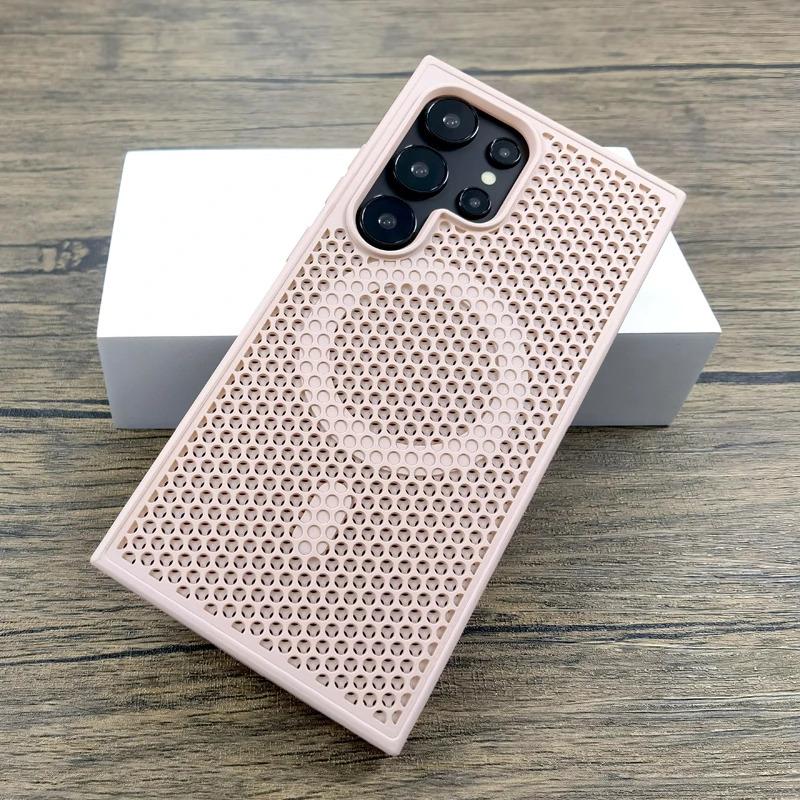 Product Introduction of Luxury Dissipate Heat Plastic Case For Samsung Galaxy S25 S24 S23 S22 Ultra Plus S 24 23 22 S24Ultra For Magsafe Charge Cover 11