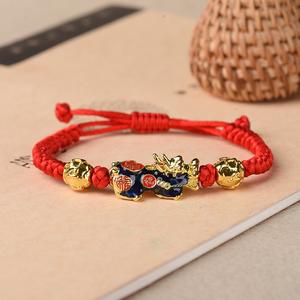 Gelang Tangan Pixiu, Berubah Warna Sensitif Suhu, Tenunan Tangan, Uniseks, Gelang Pixiu Bersadur Elektronik 3D, Dibekalkan Terus oleh Pengilang Bangles Bracelets Jewelry