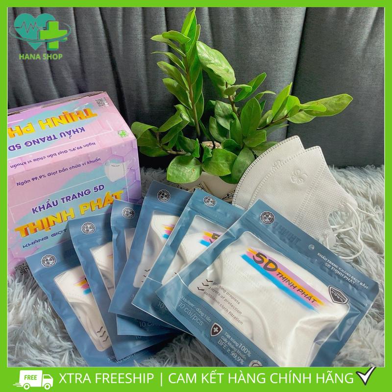 5D THỊNH PHÁT - 300 CÁI KHẨU TRANG 3 LỚP KHÁNG KHUẨN, BỤI MỊN