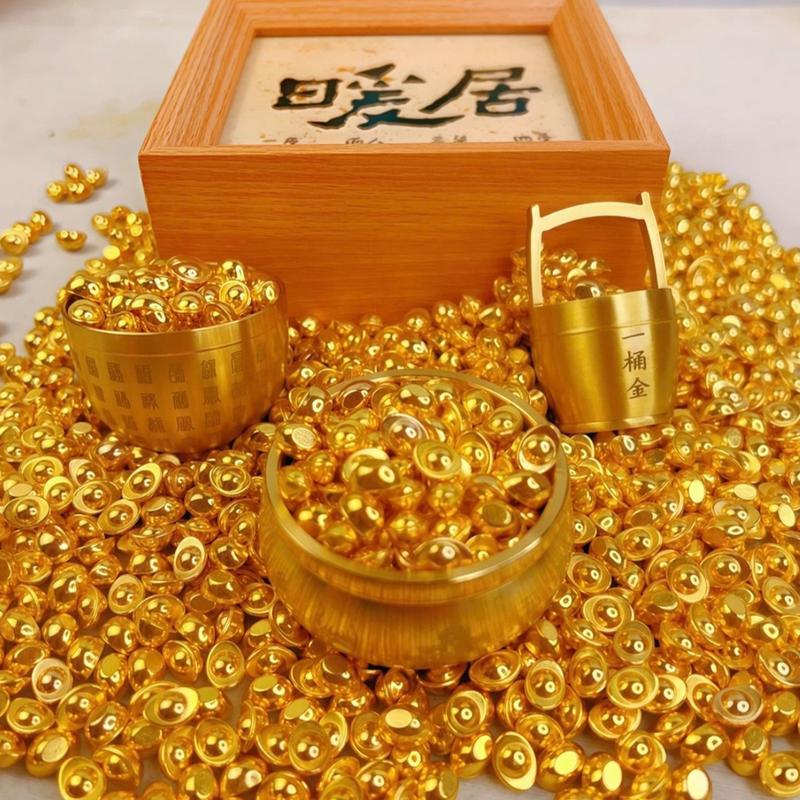 A Bucket of Gold Alluvial Gold Ingot Gold Bar Decoration Cornucopia ...