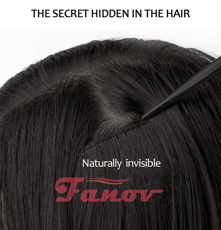 Product Introduction of Fanov-Human H connection, curly clip, 4 pcs/set, omber black and brown, for women and girls 21