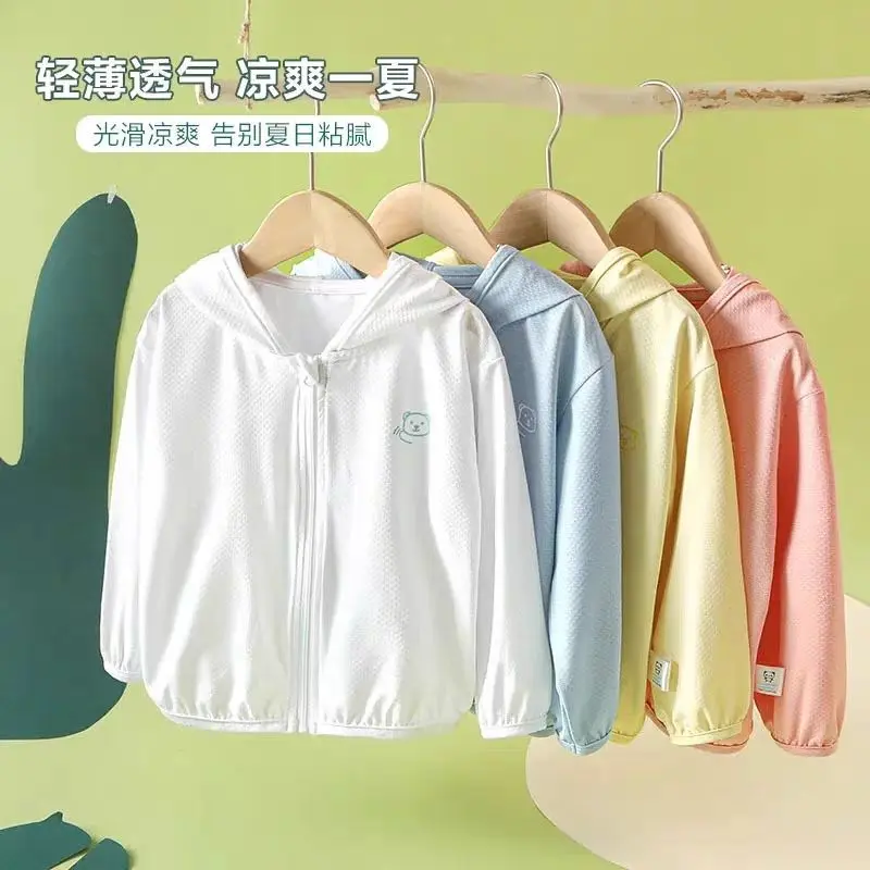 Áo Khoác Chống Nắng, Dành Cho Trẻ Em, Chống Tia UV, Dành Cho Bé Trai Và Bé Gái, Thoáng Khí, Áo Khoác Nhẹ, Có Mũ Trùm Đầu, Thích Hợp Cho Trẻ Em
