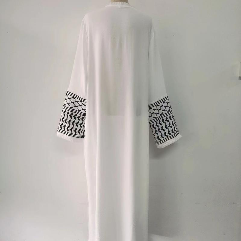 Product Introduction of Minimally embroidered cardigan with beard dress lace 22