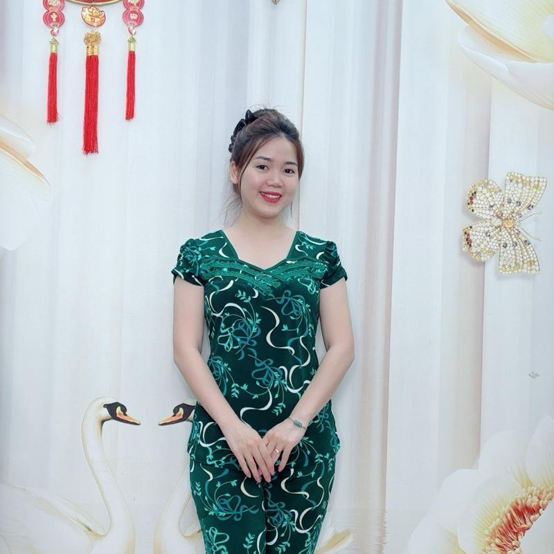 A58 Đồ bộ nữ trung niên lửng 8 tấc hoạ tiết nơ xinh, thiết kế cúp ngực viền ren thương hiệu đồ bộ Hải Sơn women