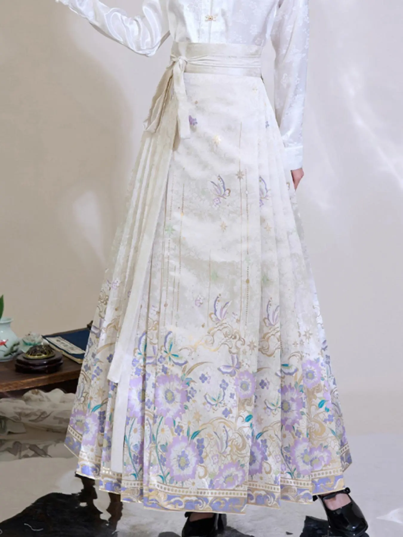 Women's Ethnic Pattern Long Skirt, Elegant Chinese Traditional Skirt for Party Holiday Wedding Guest, Ladies Spring & Fall Clothes